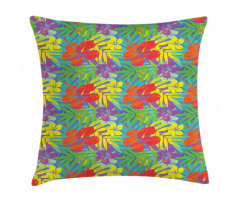 Abstract Vibrant Hibiscus Pillow Cover