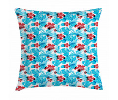 Island Vegetation Leaves Pillow Cover