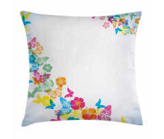 Colorful Butterfly Borders Pillow Cover