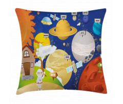 Cartoon Outer Space Pillow Cover