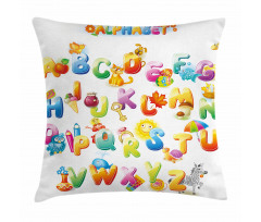 Cartoon Alphabet Pillow Cover