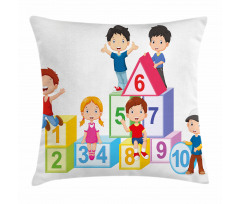 Boys Girls Numbers Pillow Cover