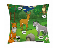 Cartoon Animals Pillow Cover