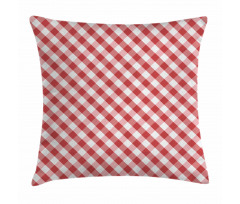 Retro Red Squares Pillow Cover