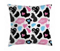 Cow Hide Heart Pillow Cover