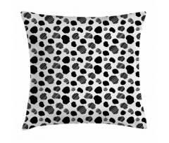 Black and White Dots Pillow Cover