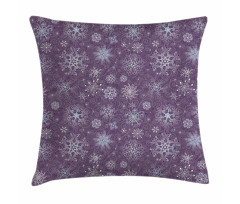 Xmas Snowflakes Floral Pillow Cover