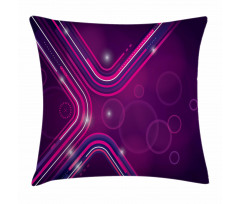 Purple Lines Circles Pillow Cover