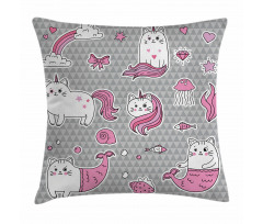 Mermaid Cat Pillow Cover