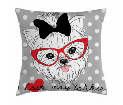 Nerd Glasses Love Heart Pillow Cover