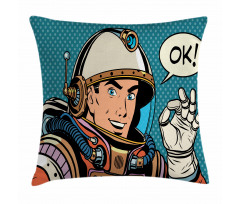Space Man Gesturing Pillow Cover