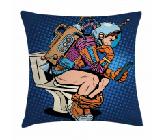 Thinking Man Space Pillow Cover