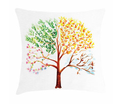 Tree Seasons Nature Pillow Cover