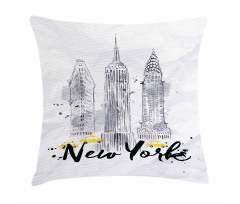 New York Sketch Art Pillow Cover