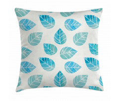 Fallen Blue Leaves Pillow Cover