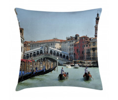 Venice Gondola Canal Photo Pillow Cover