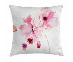 Pink Flower Petals Pillow Cover
