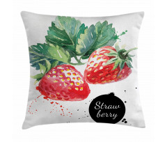 Appetizing Strawberries Pillow Cover