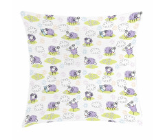 Sheep with Clouds Pillow Cover