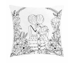 Ponytailed Girlfriend Pillow Cover