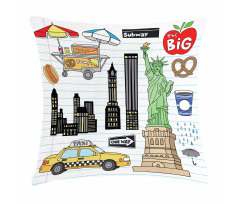 Big Apple Hot Dog Pillow Cover