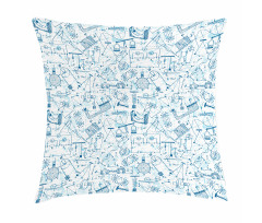 Physics Themed Drawing Pillow Cover