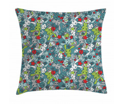 Kawai Bunnies Happy Pillow Cover