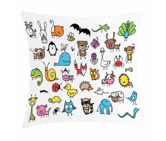 Cartoon Nursery Animals Pillow Cover
