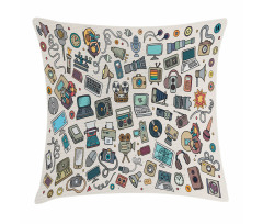 Various Ofice Gadgets Pillow Cover
