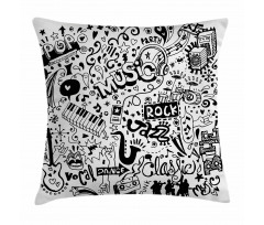 Rock Jazz Blues Dancing Pillow Cover