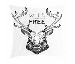 Deer Wild Free Pillow Cover