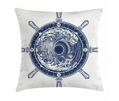 Sea Compass Tsunami Pillow Cover