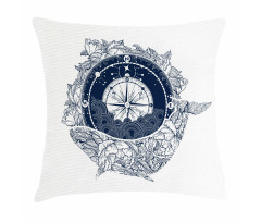 Antique Sea Compass Pillow Cover