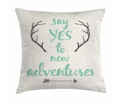 Words Antlers Arrows Pillow Cover