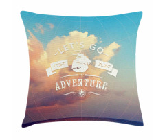 Lets Go on Clear Sky Pillow Cover