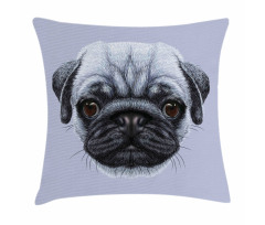 Young Puppy Giant Eyes Pillow Cover
