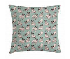 Sitting Stretching Dog Pillow Cover