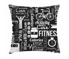 Active Life Words Pillow Cover