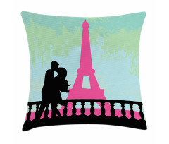 Hand Drawn Couple Kissing Pillow Cover