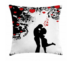 Lovers near Abstract Tree Pillow Cover