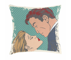 Lovers About to Kiss Art Pillow Cover