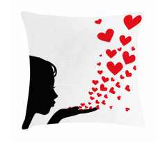 Girl Silhouette Pillow Cover