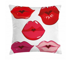Woman Lips Kiss Affection Art Pillow Cover
