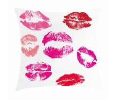 Grunge Looking Lipstick Pillow Cover
