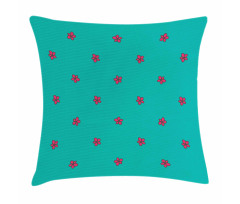 Pink Wild Flowers Nature Pillow Cover