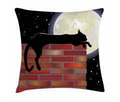 Sillhouette Cat Resting Pillow Cover