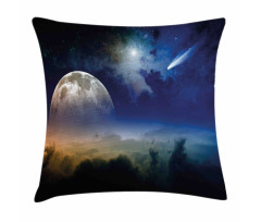Full Moon Rising Cloudy Pillow Cover