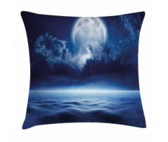 Full Moon and Calm Sea Pillow Cover