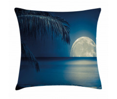 Blue Tropical Beach Image Pillow Cover