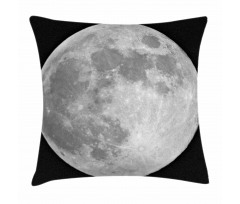 Monochrome Full Moon Art Pillow Cover